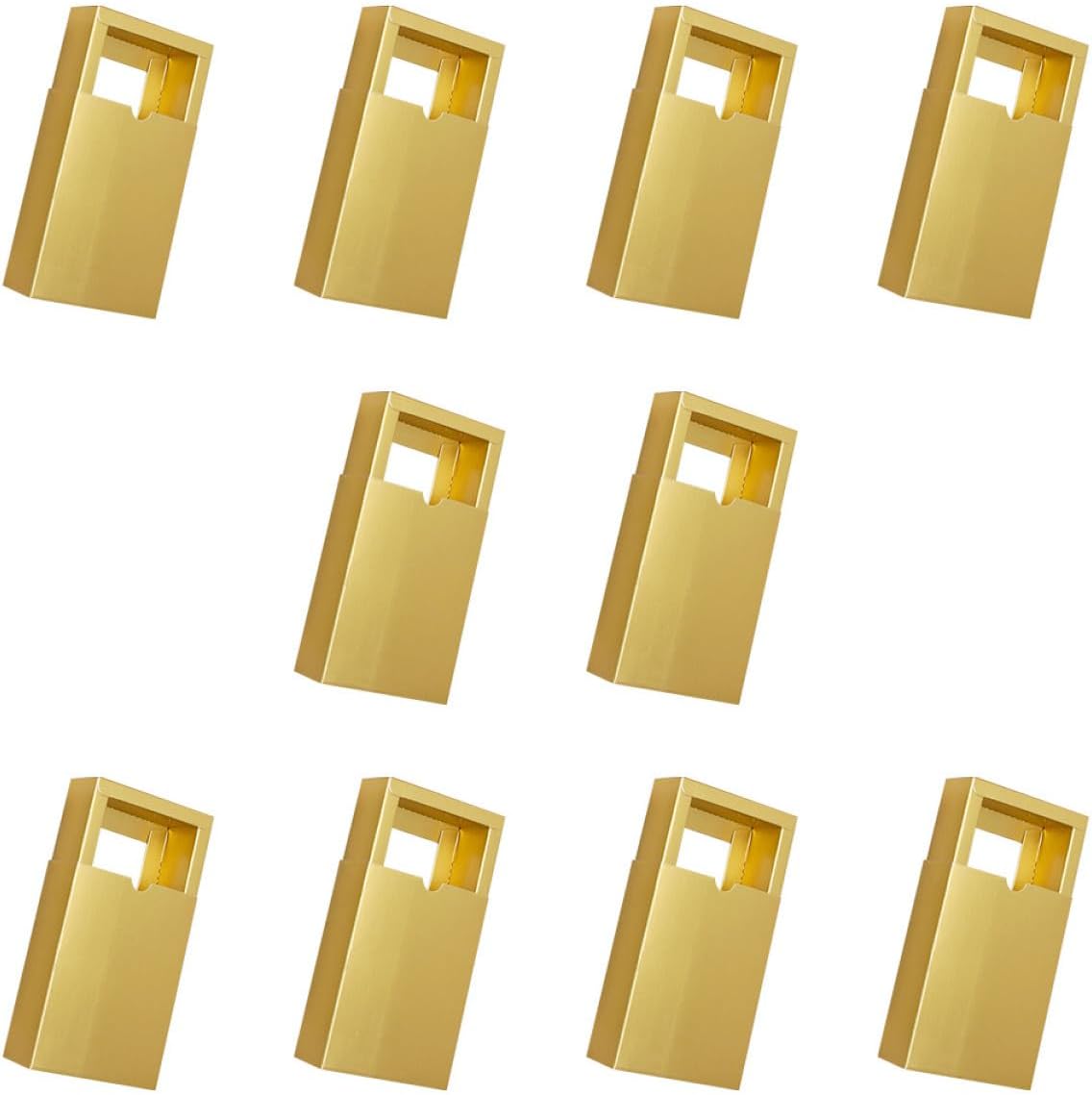 FRCOLOR 10pcs Matte Gold Folding Wrapping Boxes Small Rectangle Paper Boxes Drawer Style for Party Presents and Stationery Packaging