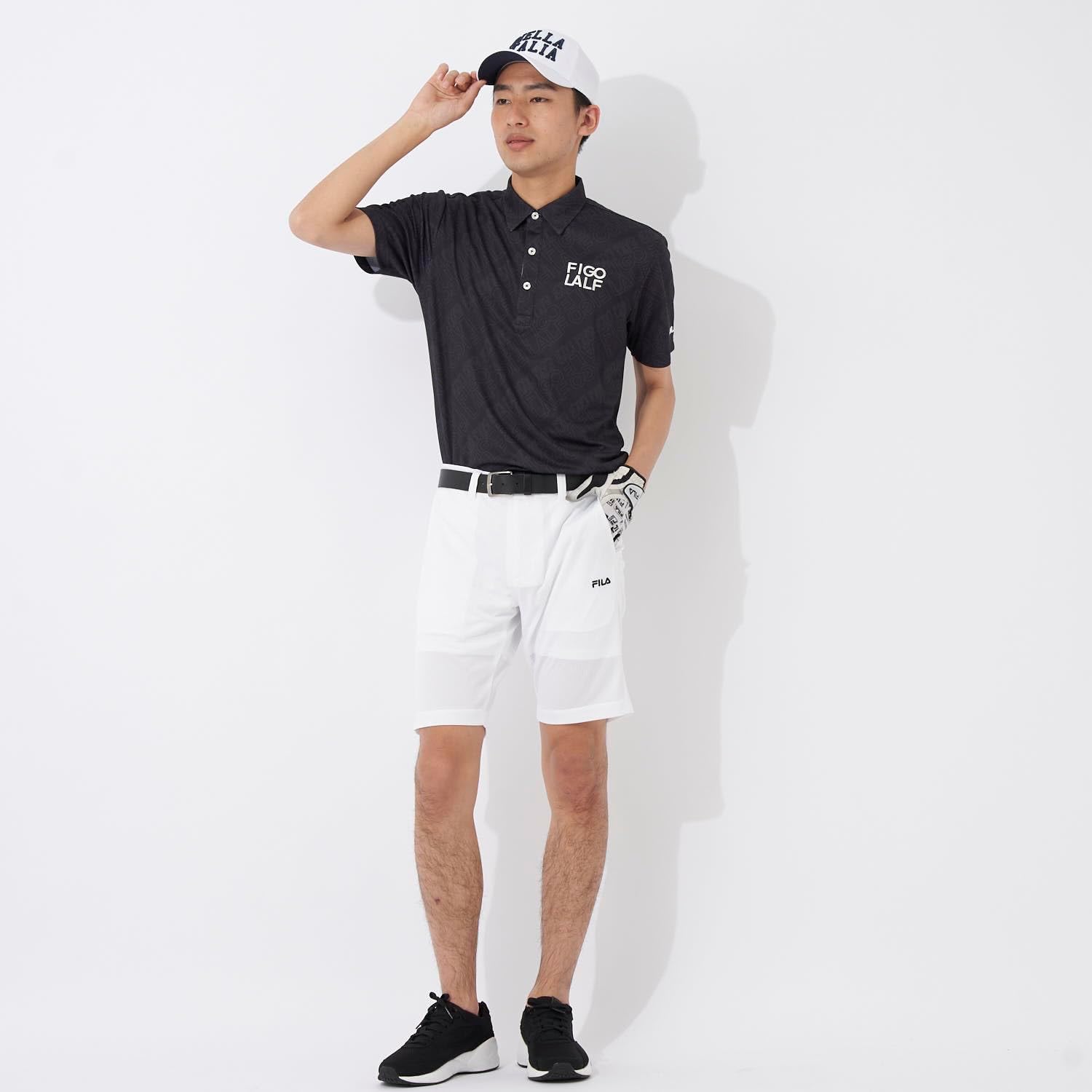 [フィラ ゴルフ] 半袖シャツ タイポグラフィ柄 接触冷感 遮熱 744640 メンズ 【メール便OK】メンズ 半袖シャツ ゴルフウェア タイポグラフィ柄 接触冷感 FILA(フィラ) 744640 | スポーツマート