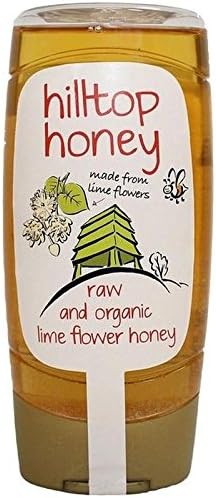 Hilltop Honey Raw Organic Lime honey 370g - Pack of 6