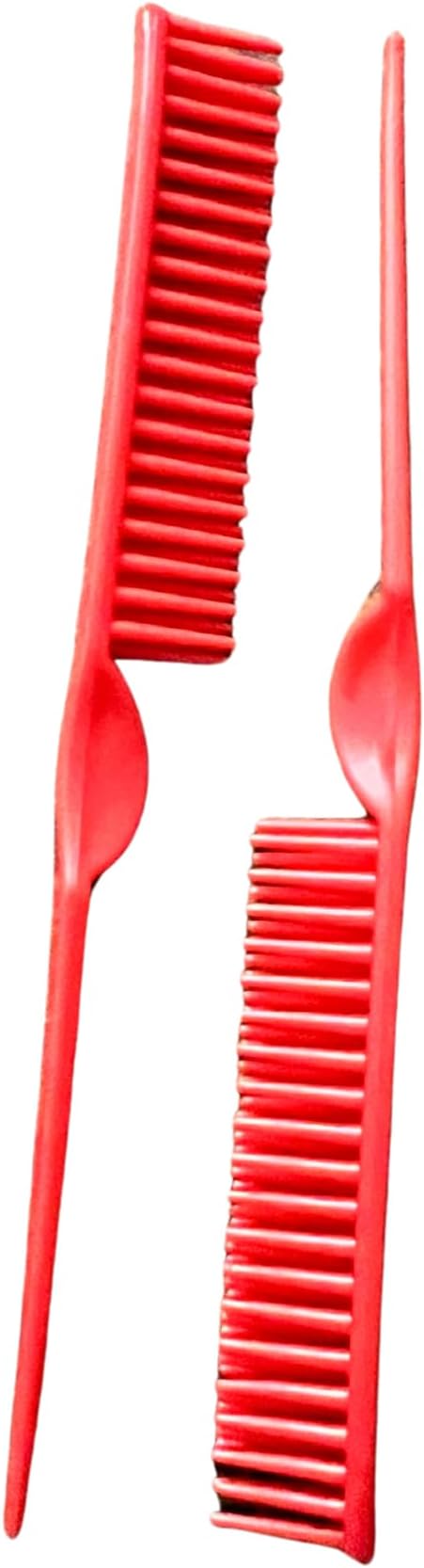 CocoBlack Naturals 3 Row Styling Comb For Detangling, Defining And Separating Curls (Bright Red)