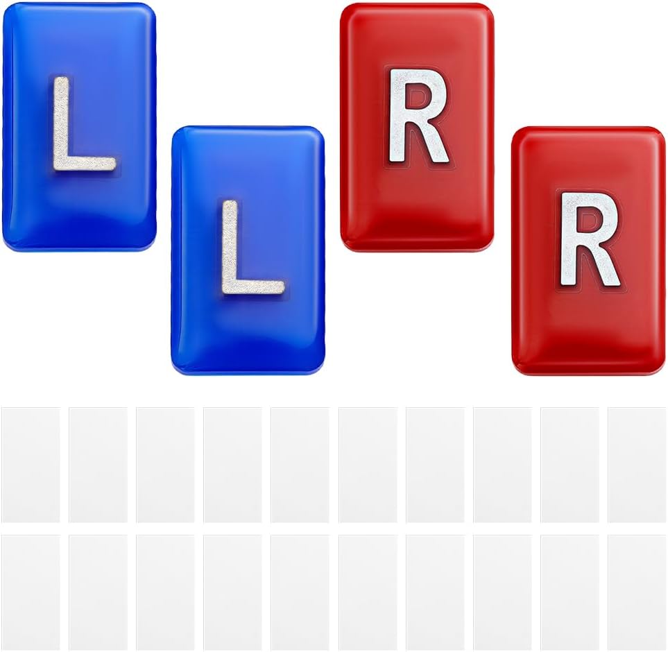 OLYCRAFT 4Pcs X-Ray Markers with Lead Letters Rectangle Xray Markers Red and Blue Reusable Washable Epoxy Resin with Lead L & R Letters Includes 20Pcs Adhesive Strips for Radiology Tech Nurses