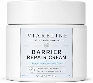 Barrier Repair Cream with Ceramides & Hyaluronic Acid, Daily Hydrating Face Moisturizer, Strengthens Skin Barrier, Lightweight Non-Greasy Cream for Dry & Sensitive Skin, 50ml