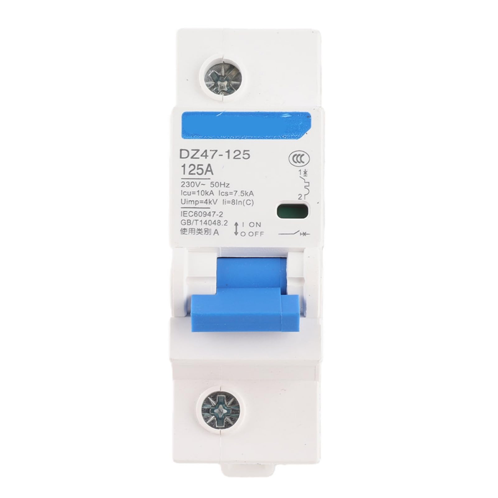 Wyłącznik powietrzny 230V 80/100 / 125A, wyłącznik nadprądowy DZ47-125 1P (C125A)
