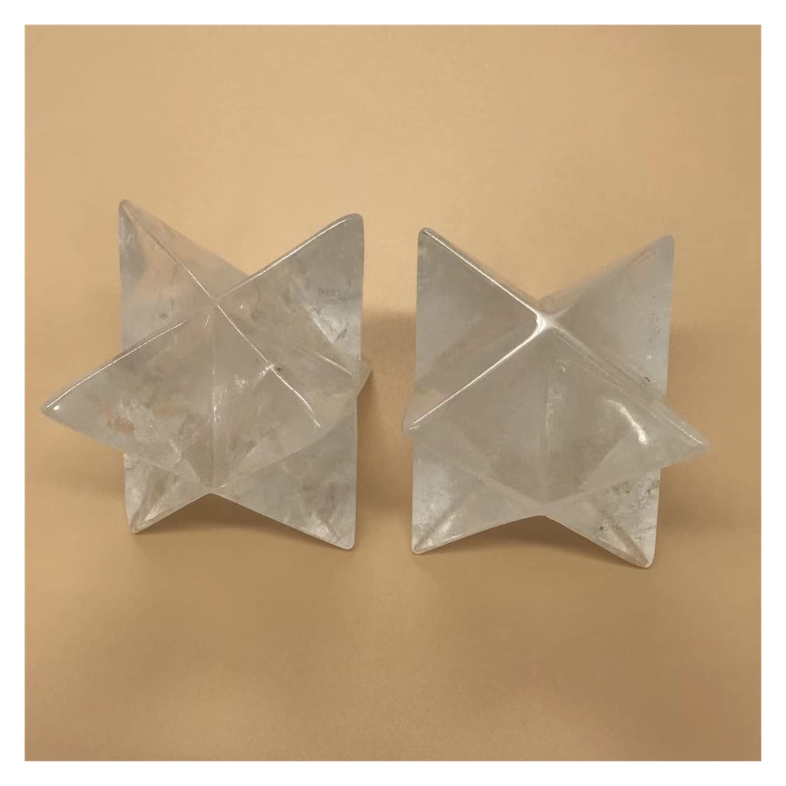 Große 60 mm natürliche klare Kristall-Merkabah-Pendel-Kristallsteine, Merkaba-Sterne-Anhänger, Schmuck, Halskette, Mineralien, Dekoration, dekorative Kristallsteine Voller Textur(Size:5cm)