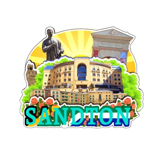 Sandton South Africa Fridge Magnet 3D Wooden City Travel Souvenirs Handmade Crafts Refrigerator Magnets Stickers Home Decor Collection Gift