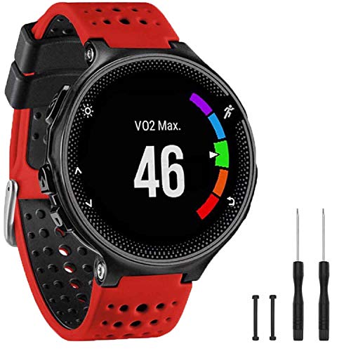 Image of Band Compatible with Garmin Forerunner 235, Soft Silicone Replacement Watch Band Strap Wristband for 220 /230 /235 /620 /630 /735XT /235 Lite Smart Watch for Women Men