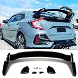 STSEV01 Rear Spoiler Wing Fit for Honda Civic Hatchback 2016-2021 EX/EX-L/LX/Sport/Touring (Hatchback Model only), Glossy Black HighKick Duckbill Type R Style DeckLid Lip Exterior Accessories
