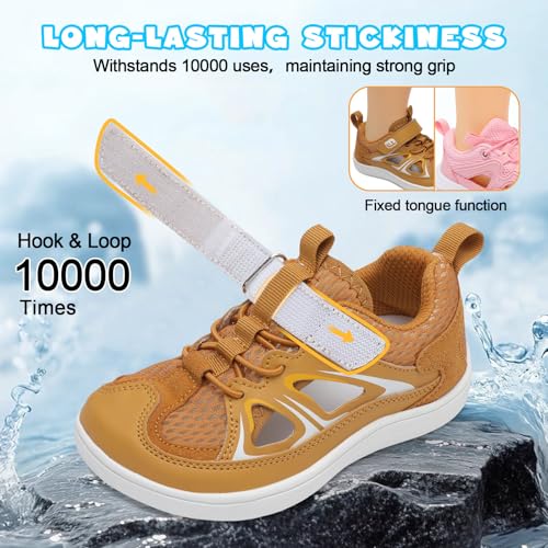 Image of JOINFREE Toddler Sandals Kids Wide Girls Boys Aqua Athletic Sneakers Barefoot Beach Sandals Quicky-Dry Non-slip Outdoor Water Sports Hiking Sandals Summer Water Shoes for Pool River Swim