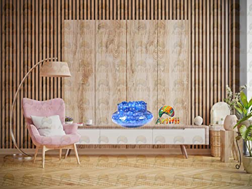 Image of Decorative Decorative Stones for Vase Filler or Pebbles for Home Decor /Decorative Capsule Pebbles /Glass /Gravels /Stone /Beads for Aquarium, Table, Vase, Fountain (SkyBlue, 950 Gram)