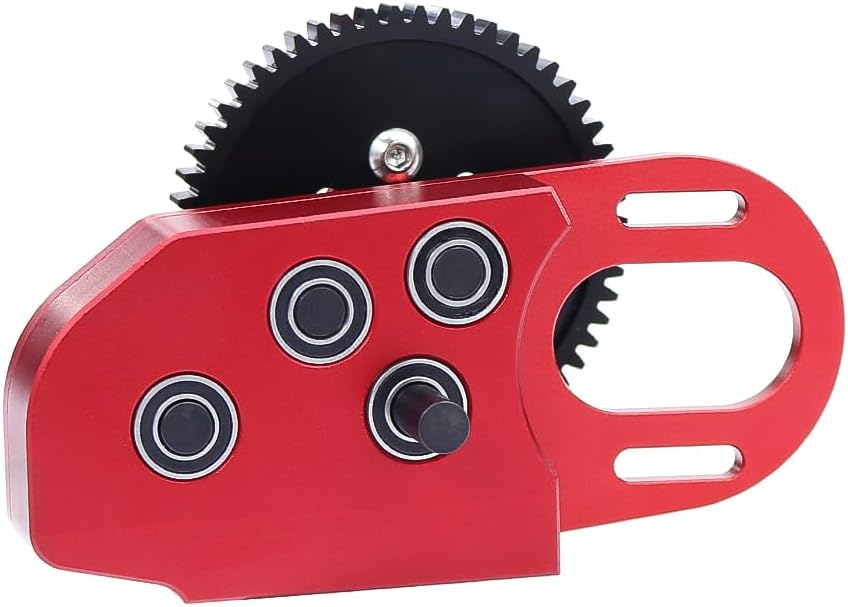 for LCG 1/10 Overdrive Gearbox Case,RC Gearbox Case with Transmission Gear for LCG 1/10 SCX10 III II 90046 Capra for TRX4 Crawler Car(Red)
