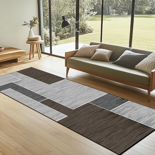 Alfombra de pasillo lavable de 95x130 cm moderna e impermeable 2