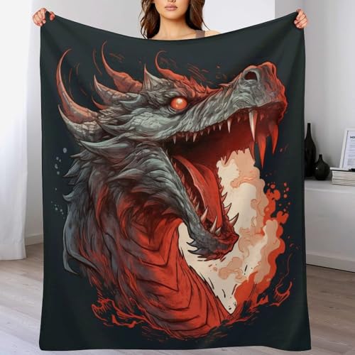 Manta de dragón para sofá regalo original manta térmica mullida 2