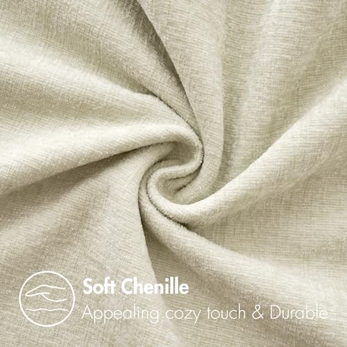 Image of MIULEE Pack of 2 Cream Throw Pillow Covers 20x20 Inch Soft Polyester Pillow Covers for Sofa Living Room Spring Home Decor Couch Solid Dyed Cases