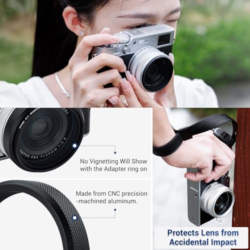 Anillo Adaptador de Filtro de Lente Metálico JJC para Fuji X100VI X100V Compatible con filtro de 49mm miniatura 5