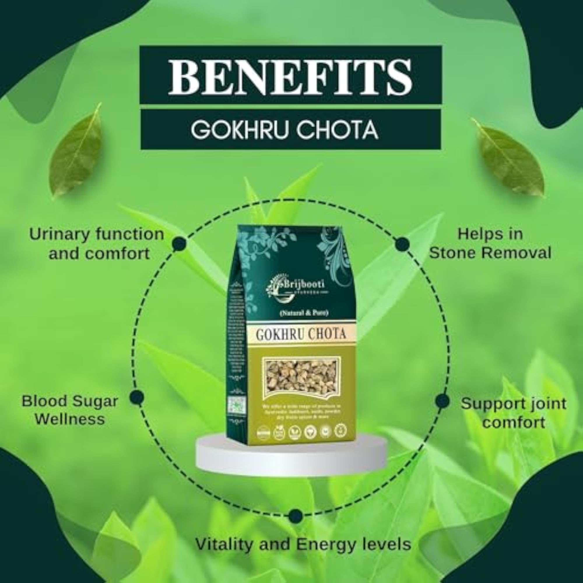 Brijbooti Gokhru Seeds, 200g
