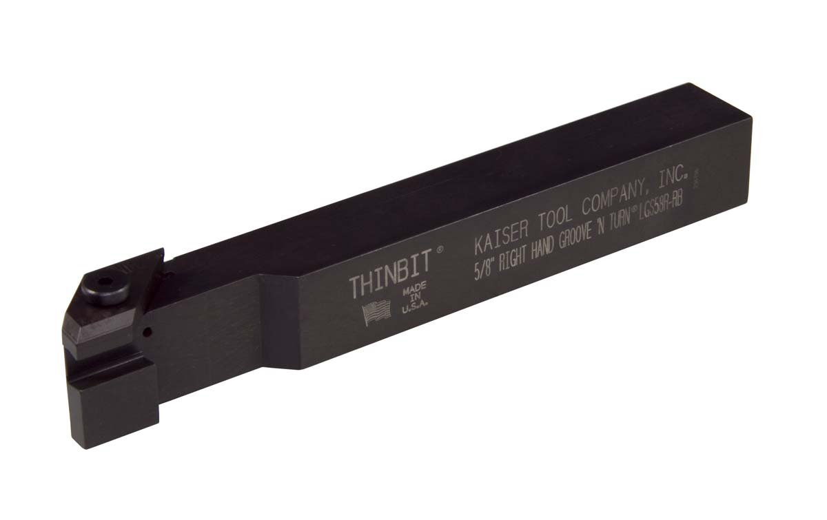 THINBIT LGS58R 5/8 inch, Right Hand Orientation, Straight toolholder. Use with Grooving, face Grooving, Threading and Parting Inserts.