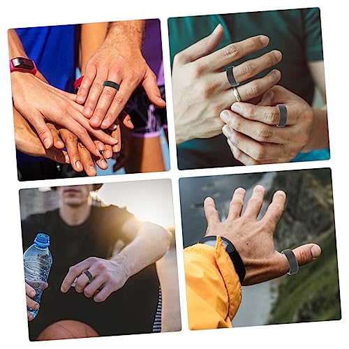 Anillos flexibles de silicona resistentes para deporte 10pcs miniatura 7