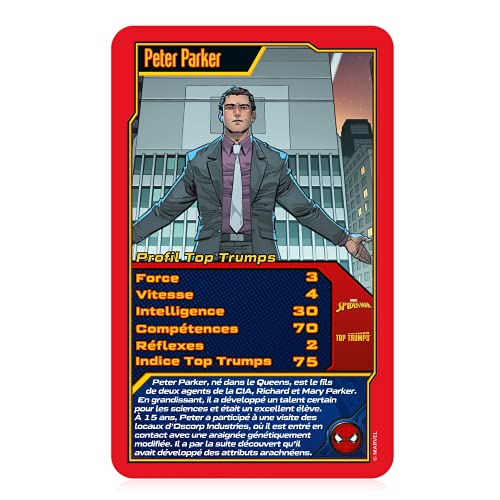 Top Trumps Spiderman Jeux de Cartes - Jeu de Voyage - De 2 à 6 Joueurs - A partir de 6 Ans - Version Française