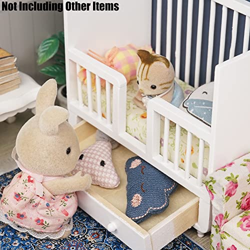 Odoria Escala 1/12 Miniaturas Berço para Bebês Cama Enfermagem Decoração Móveis para Casa de Bonecas