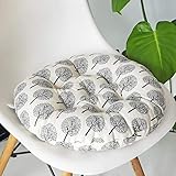 vctops Bohemian Soft Round Chair Pad Garden Patio Home Kitchen Office Seat Cushion Tree Beige White Diameter 16