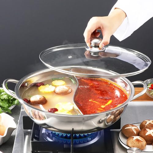 Casserole double face acier inoxydable argent OSALADI pour repas convivial - 8