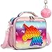HTgroce Sac à Lunch POP it Sac à Lunch Isolé Licorne Sac à Déjeuner pour Enfants Sac Isotherme Enfant,Petit Boîte à Repas Isotherme Lunch Bags Avec Bandoulière Sac à Lunch pour Enfants Sac de Pique.