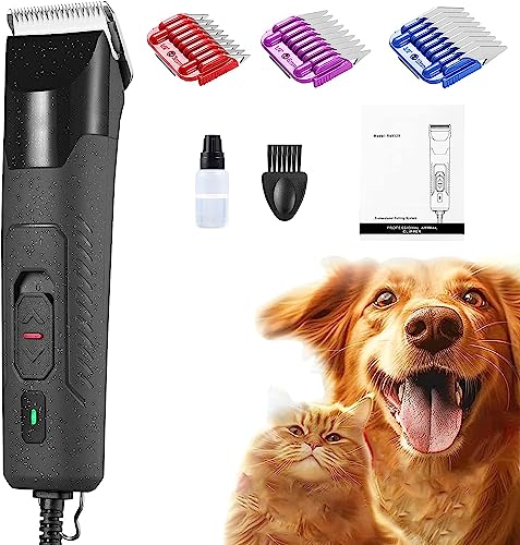 Professional Dog Grooming Electric Corded Clipper Super 2-Speed,Low Noise,Cool & Quiet Running Design for Thick Heavy Coats,Dogs,Cats and Other Animal