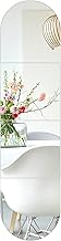 TSKDKIT 4 Stück HD Wandspiegel Selbstklebender, Glasspiegel 120x30cm Bogen Ganzkörperspiegel zum Kleben Dekorative Wandspiegel Groß für Gäste WC, Badzimmer, Ankleidezimmer, Wohnzimmer, Schlafzimmer