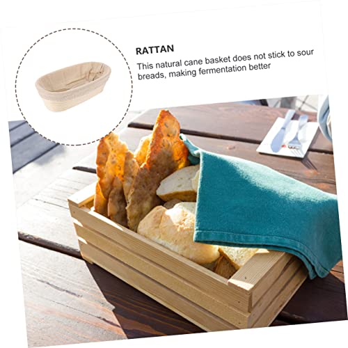 STOBAZA 1 Conjunto De Tigela De Vime Fermentado Cesta De Tecido Cesta Cesta Redonda Cesta Pão Pastyr
