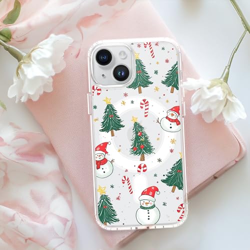 Coque iPhone 14 Pro Transparente MagSafe de Noël Fine Résistante