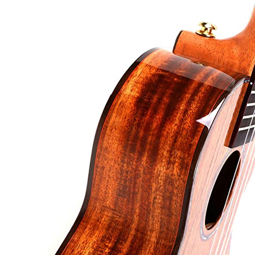 SheIRin K5 Acacia Concert ukulélé Professionnel 23 Pouces Ukelele Kit de démarrage avec Sangle de Sac de Transport… - Les Beatles, Paul McCartney, John Lennon, RIngo Starr, George Harrison SheIRin K5 Acacia Concert ukulélé Professionnel 23 Pouces Ukelele Kit de démarrage avec Sangle de Sac de Transport… – Image 5