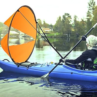 VGEBY Wind Sail, 42inch Kayak Sail Foldable Wind Paddle Adventure Sail Fold-able Downwind Sail for Kayaks, Canoes, Inflatable Boats, Paddle Board Boating Supplies Kayak Sail Kayak Wind Sail