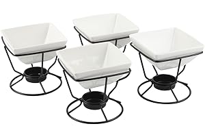 4Pcs Ceramic Butter Warmers Set: Savor Butter at Its Finest