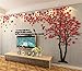Produktbild 3D Wandaufkleber DIY Baum Wandtattoos Wandkunst Sticker Wandbilder Wanddekoration für Hause Weihnachten Schlafzimmer, Halle, Treppen, Babyzimmer, Kindergarten (XL-400 * 200cm, Rot Rechts)