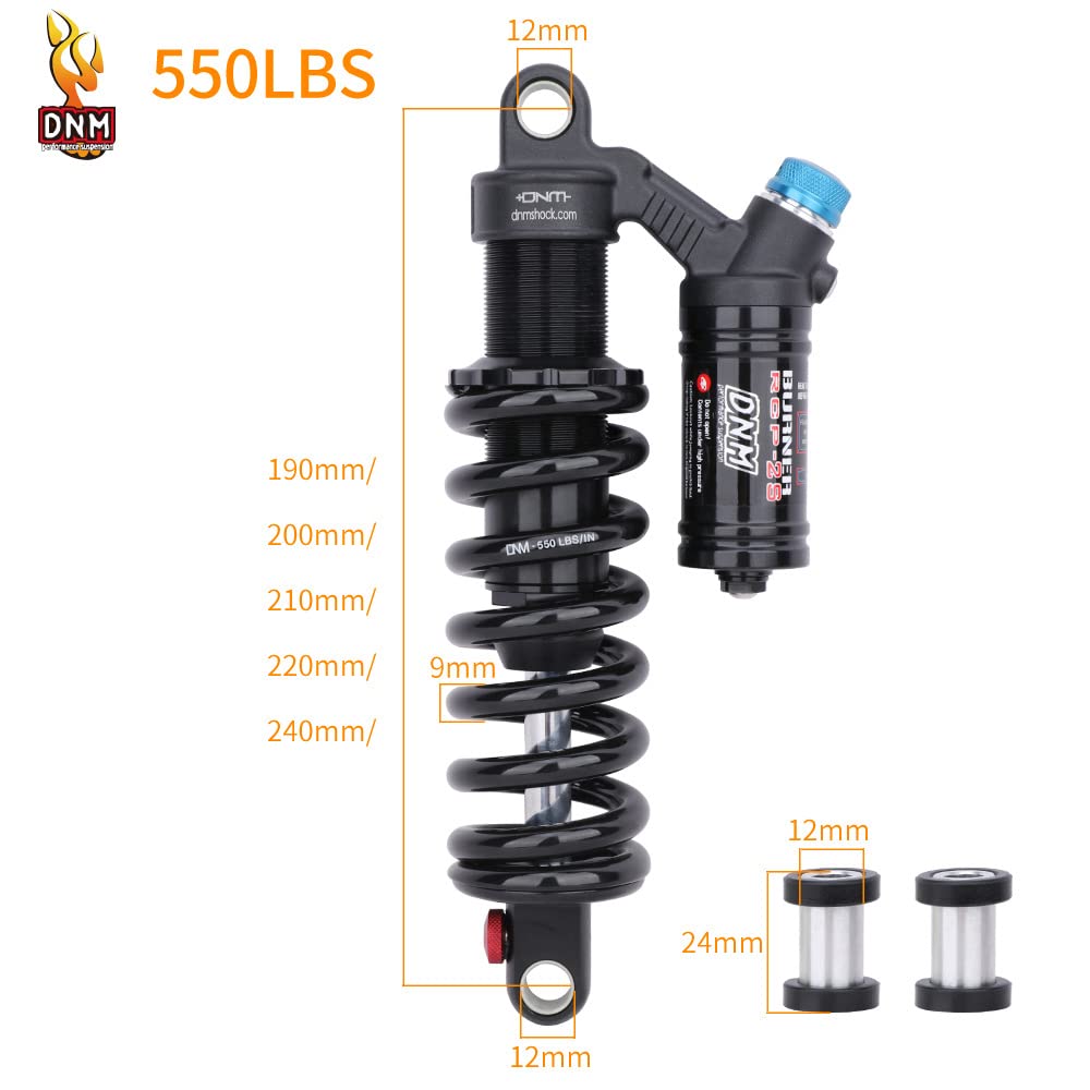 DNM Burner RCP-2S Suspension pneumatique d'amortisseur arrière de vélo électrique Ebike