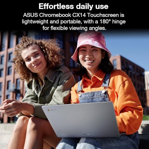 Image of ASUS Chromebook CX14 14.0 inch FHD Touch Display (Intel Celeron N4500, 8GB RAM, 256GB Storage (128GB SSD + 128GB Micro SD Card), Wi-Fi 6, BT, HD Webcam, Chrome OS) - Ideal for Everyday Value Use (Renewed)