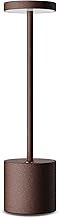 Cordless Table Lamp, Rechargeable 5000 mAh Battery, Metal Bedside Lamp for Living Room Bedroom Office Study (Corten)
