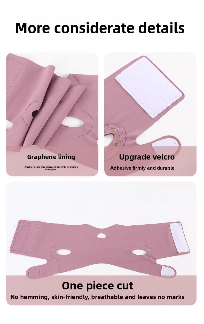 Facial Slimming Strap, Purple | Adjustable Chin Strap, For Sleeping, V Shaped Face Mask, Jaw Exerciser, Reusable