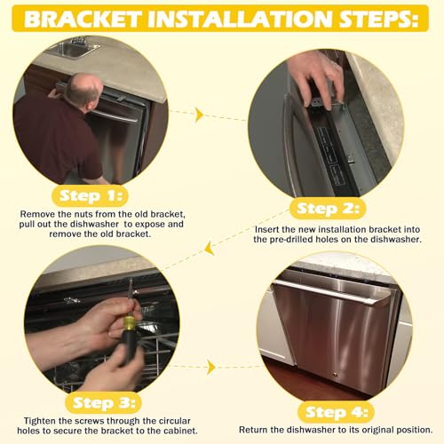 Image of 2 Pack DD98-01051C Dishwasher Installation Brackets Kit