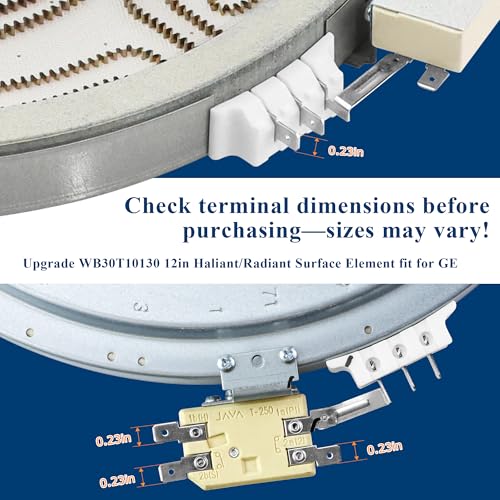 Upgraded WB30T10130 12-Inch Stove Burner fit for for GE Stoves Parts Efficient Heating Solution 204V 1800W 2700W