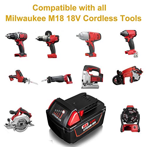 VANON 18v Replace for Milwaukee Tool Battery, 9.0Ah Lithium-ion Battery for Milwaukee m 18b 48-11-1820 48-11-1850 48-11-1860 48-11-1828 48-11-10 Cordless Power Tools