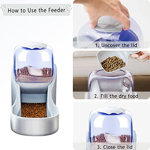2 Pack Automatic Cat Feeders- Dog Water Bowl Dispenser and Dog Food Bowls Set Dog Feeding & Watering Supplies for Small… - Image 4