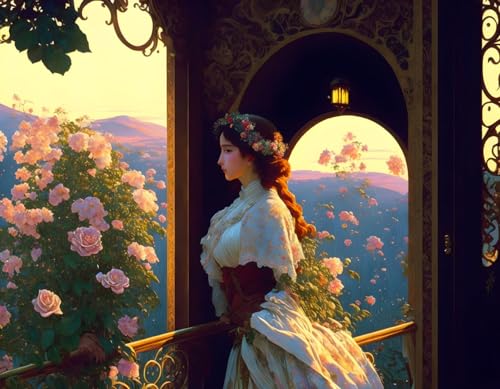 Poster sur toile fille douce 58x90 cm SERENDIPITP sans cadre