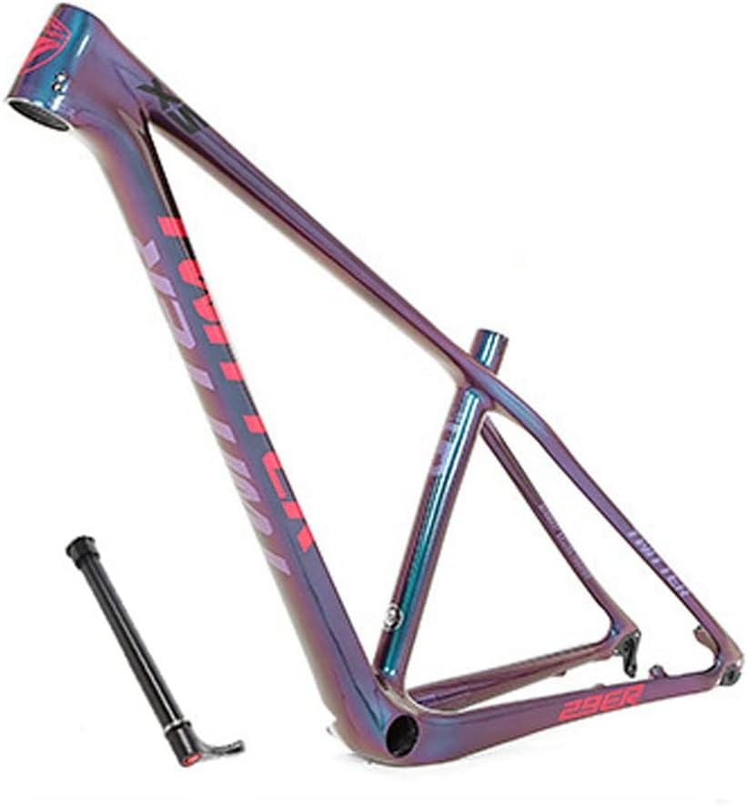 Carbon Fiber Bike Frame 27.5er 29er Hardtail Mountain Bike Frame 15''/17''/19'' 12x142mm Thru Axle Disc Brake Frame XC Internal Routing(29 * 19'')