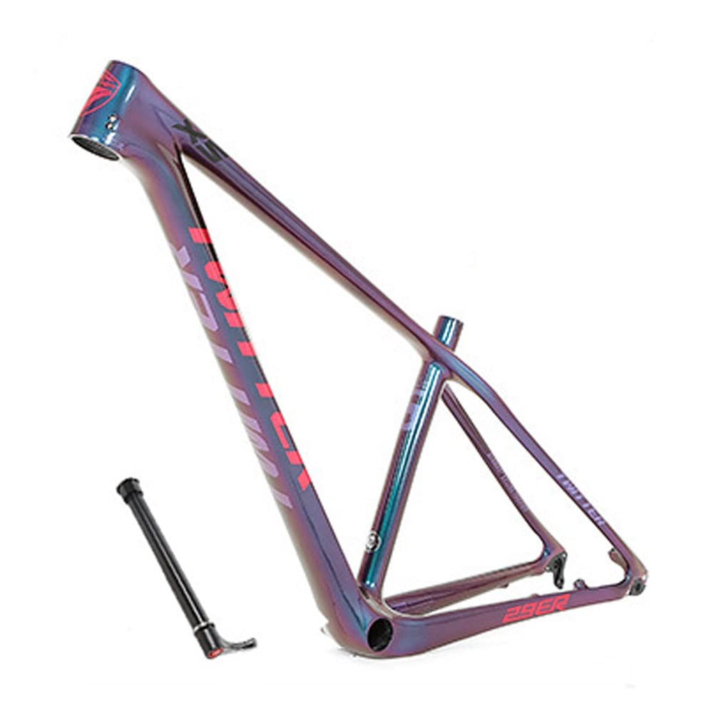 HIMALO Carbon Fiber Bike Frame 27.5er 29er Hardtail Mountain Bike Frame 15''/17''/19'' 12x142mm Thru Axle Disc Brake Frame XC Internal Routing(29 * 19'')