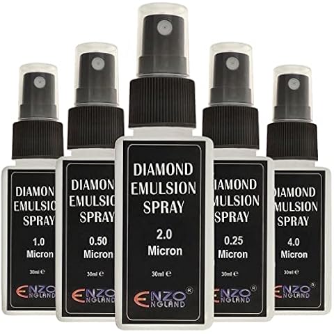 ENZO ENGLAND Poly Diamond Stropping Suspension Emulsion Spray Abrasive Lapping Fluid Premium Stropping Sharpening Razor Knife Blade (2.0 Micron) Cover