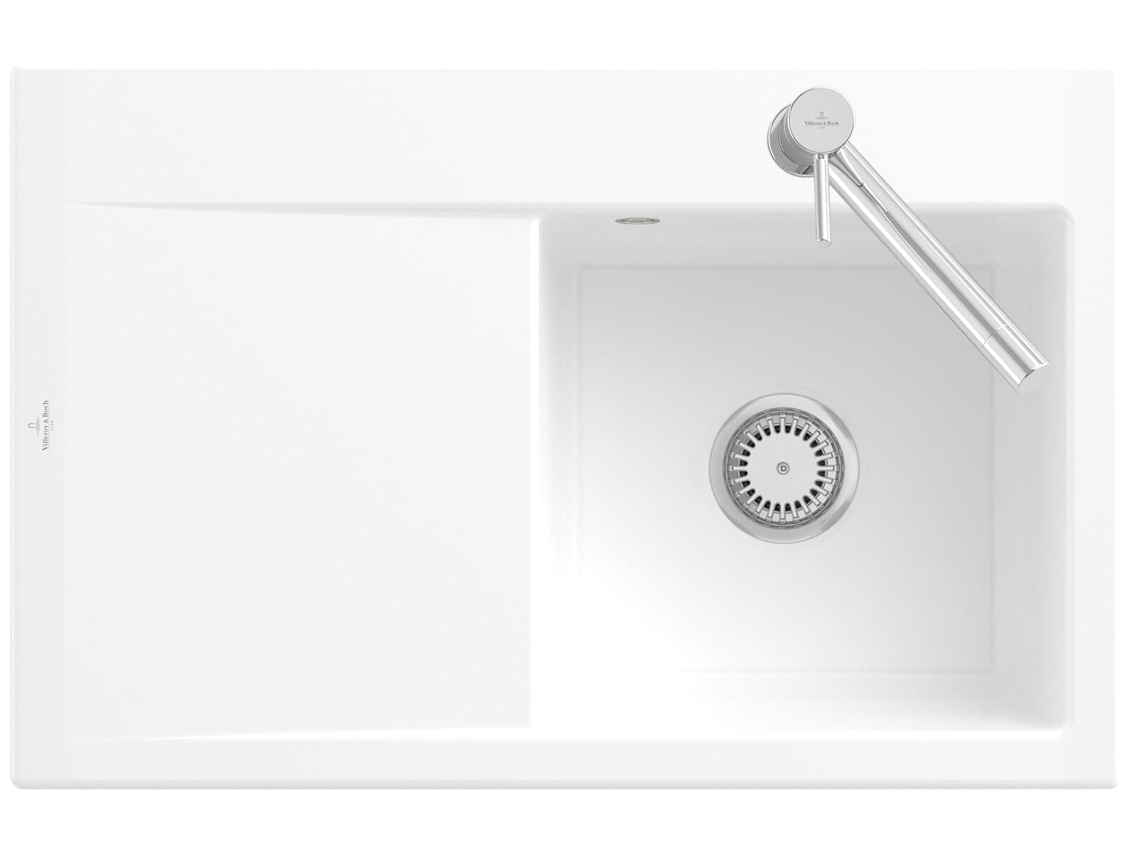Villeroy & Boch Subway Style 45 Weiß (alpin) - 3347 01 R1 Keramikspüle Handbetätigung