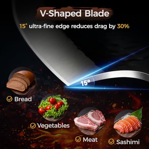 BOMASS Japanese Chef Knife, Hand Forged Kitchen Knife for Cooking, Chefs Knife for Meat Cutting, High Carbon Steel Sharp Chopping Knife, Camping, BBQ, Outdoor Gift for Men by BOMASS - Image 7