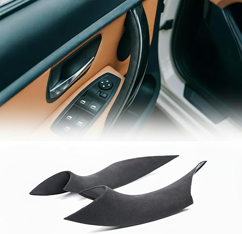 Miniatura 2 de Cubiertas de manija de puerta de gamuza para BMW F30 F32 F80 F82 (2012-2019), mejora interior suave al tacto, ribete de gamuza de microfibra premium