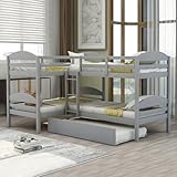 Harper & Bright Designs Twin L-Shaped Bunk Bed
